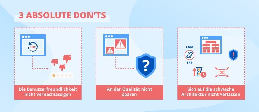 B2B-Portal: 3 absolute Don´ts - ScienceSoft