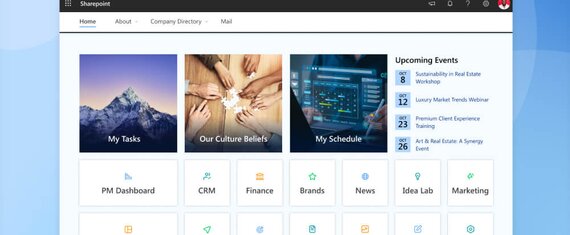 SharePoint-Anpassung für eine internationale Immobiliengesellschaft