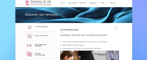 Erstellung einer Showcase-Website für einen Hersteller von Deko-Stoffen und Heimtextilien