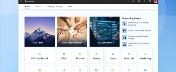 SharePoint-Anpassung für eine internationale Immobiliengesellschaft 