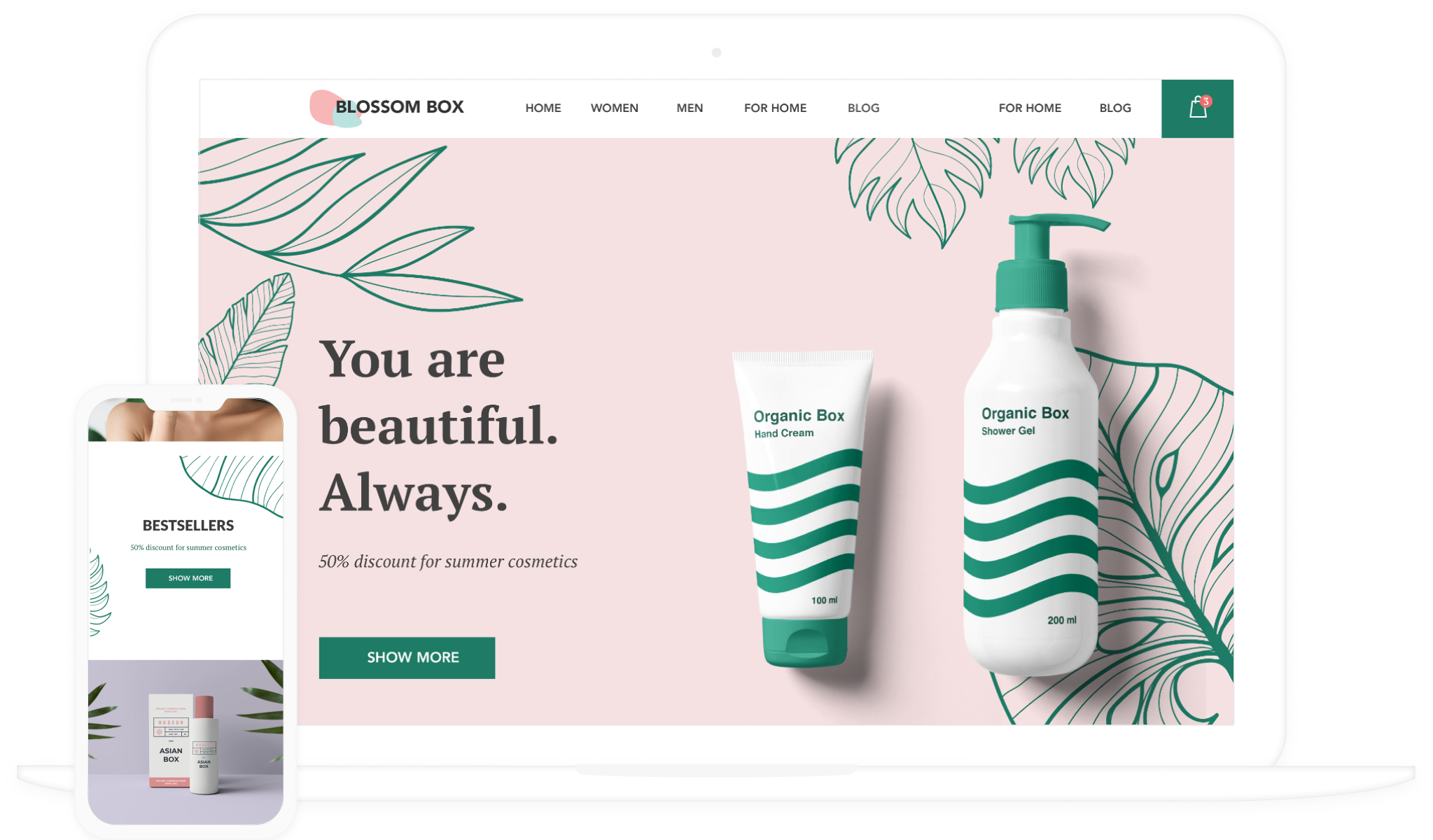 Website im Bereich "Schönheit und Gesundheit"