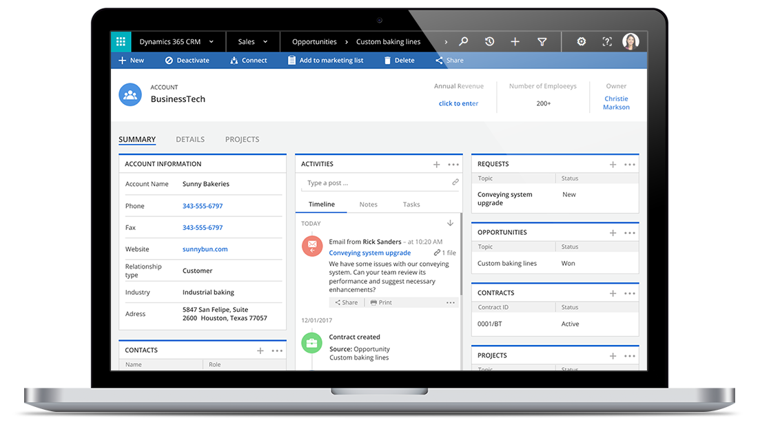Dynamics 365-Demo: Verkaufszyklus
