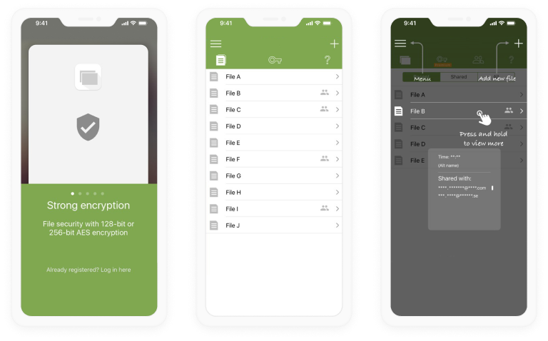 Entwicklung einer mobilen Version der Verschlüsselungslösung, die auf iOS, Android und Windows Phone lauffähig ist