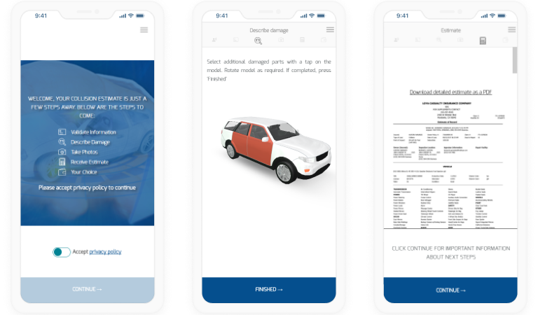 Entwicklung eines Web-App-Systems zur Schadensschätzung auf der Basis von 3D-Modellen bei der Kfz-Versicherung